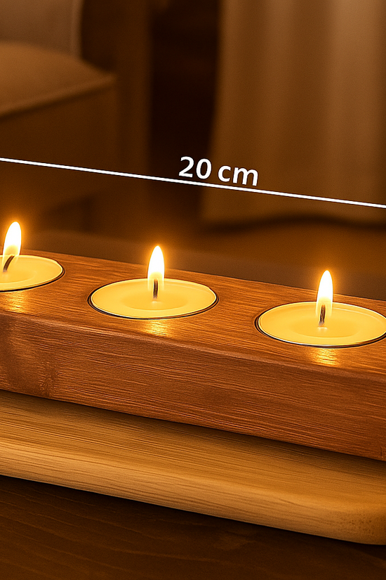 Свещник за 3 чаени свещи - елегантен акцент за всеки дом